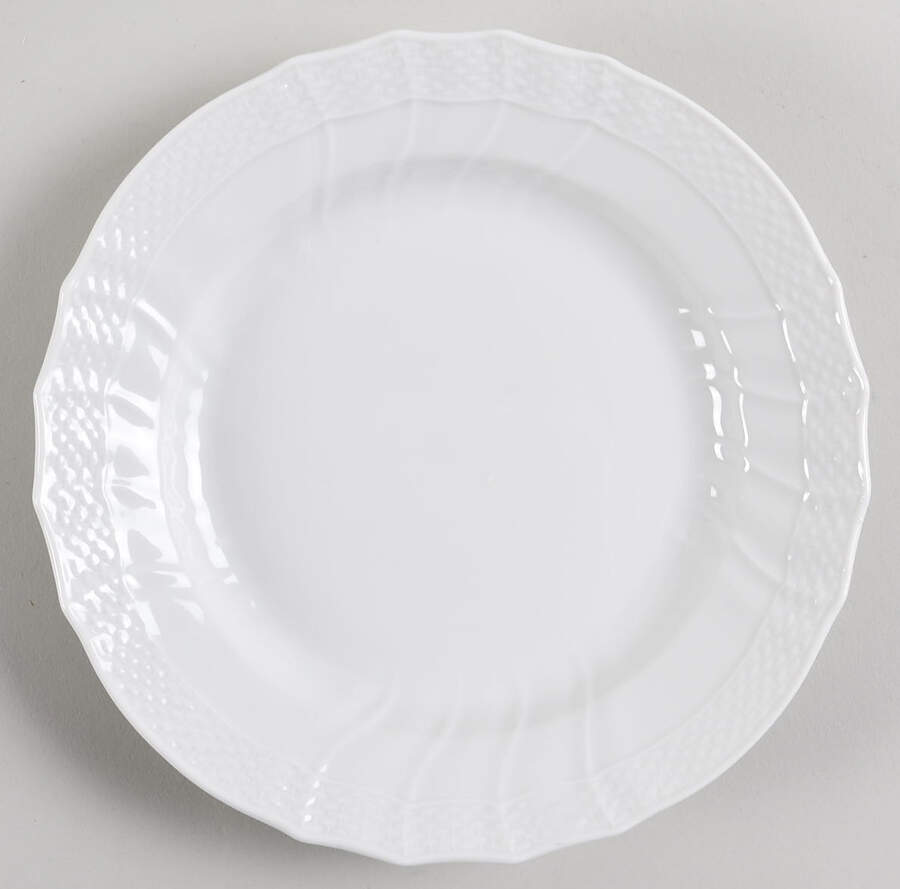 Josephine White Salad Plate by Royal Copenhagen-1