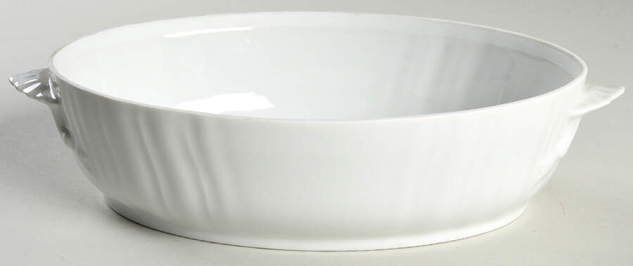 Josephine White Oval Vegetable No Lid by Royal Copenhagen-1