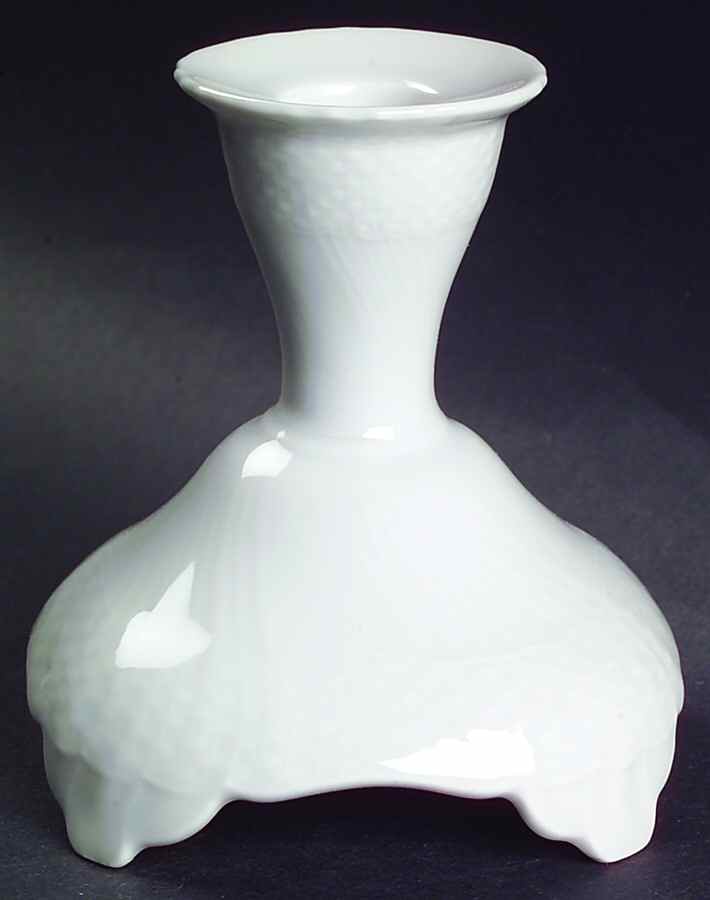 Josephine White Small Candlestick by Royal Copenhagen-1