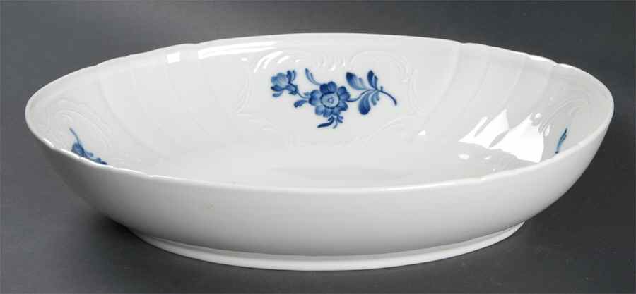 Juliane Marie Blue 9" Oval Vegetable Bowl by Royal Copenhagen-1