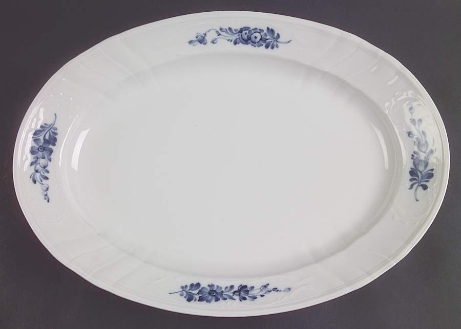 Juliane Marie Blue 15" Oval Serving Platter by Royal Copenhagen-1