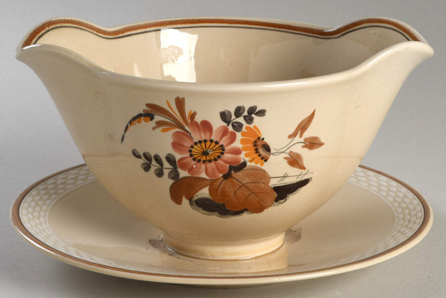 Knud Gravy Boat with Attached Underplate by Royal Copenhagen-1