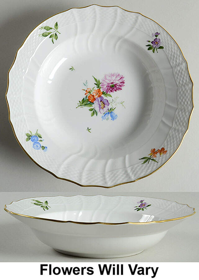 Light Saxon Flower Rim Soup Bowl by Royal Copenhagen-1
