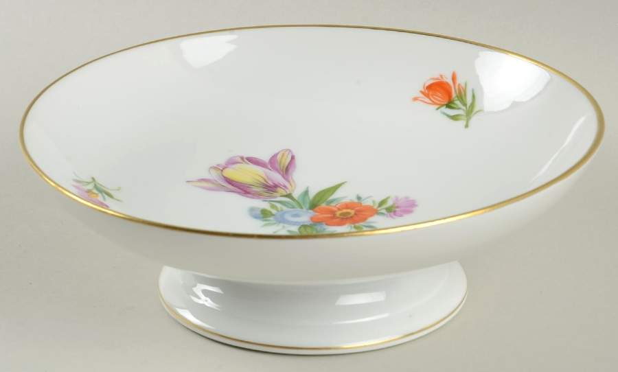 Light Saxon Flower Round Compote (Height X Width) by Royal Copenhagen-1