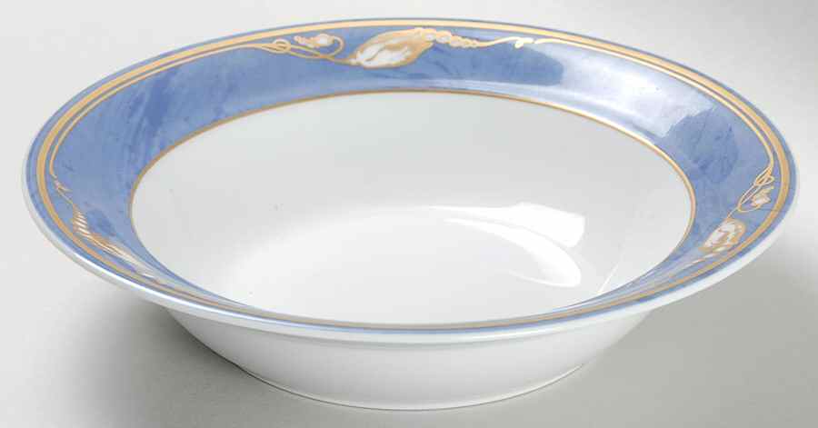 Magnolia Blue Rim Soup Bowl by Royal Copenhagen-1