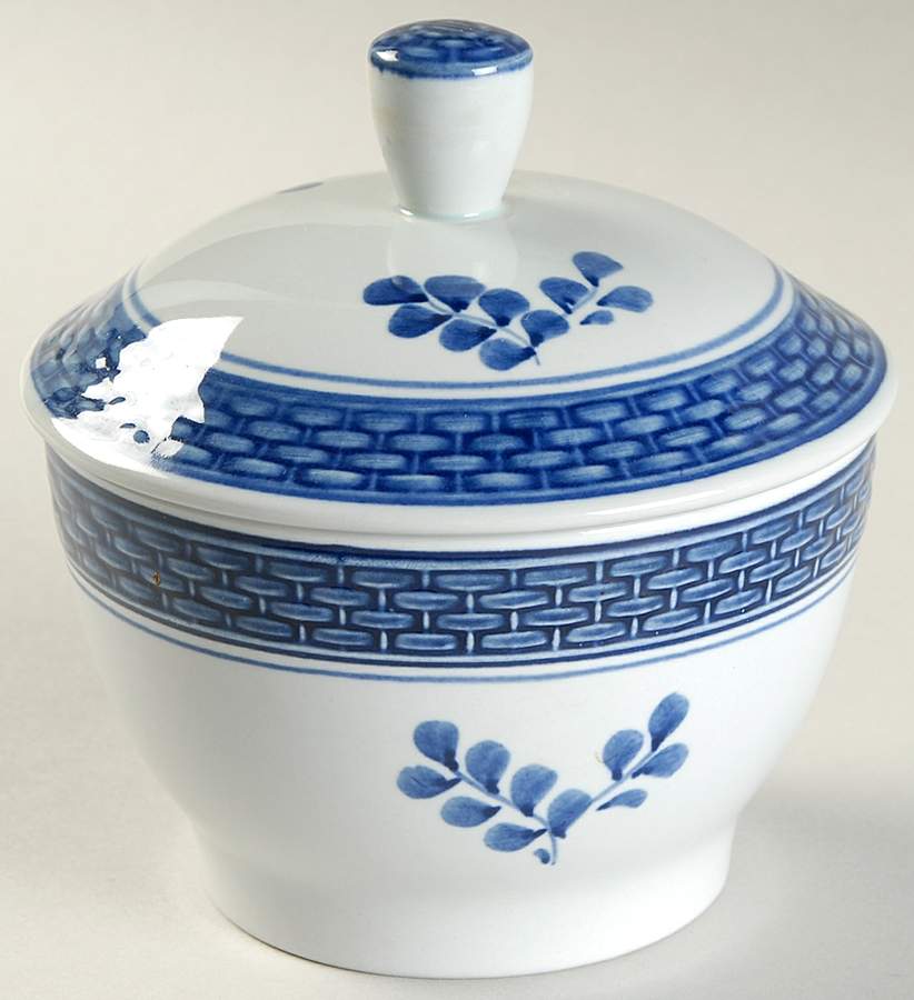 Marine Sugar Bowl & Lid by Royal Copenhagen-1
