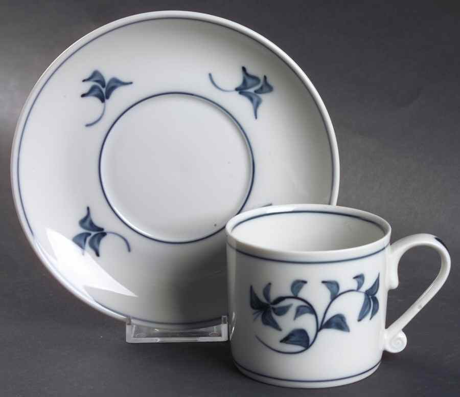 Noblesse Flat Cup & Saucer Set by Royal Copenhagen-1