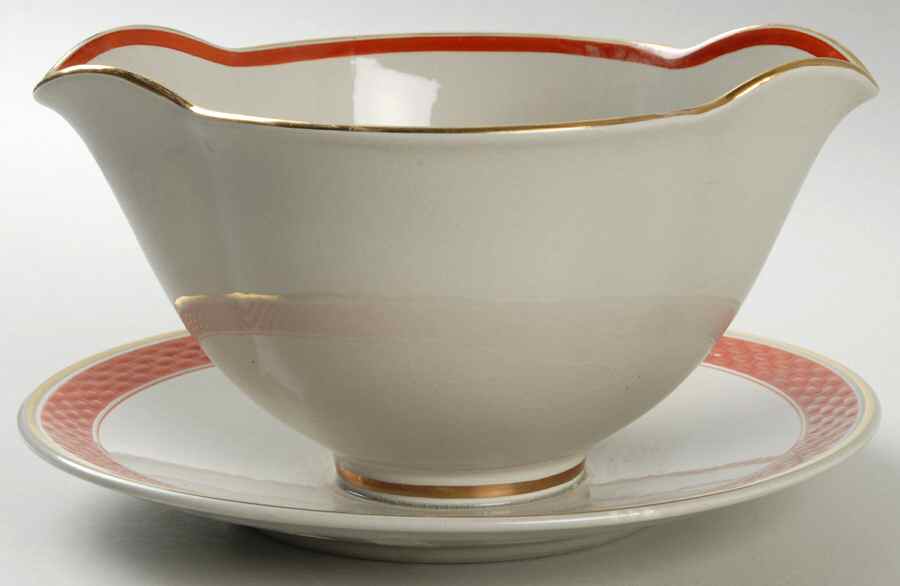 Oranja Tureby Gravy Boat with Attached Underplate by Royal Copenhagen-1