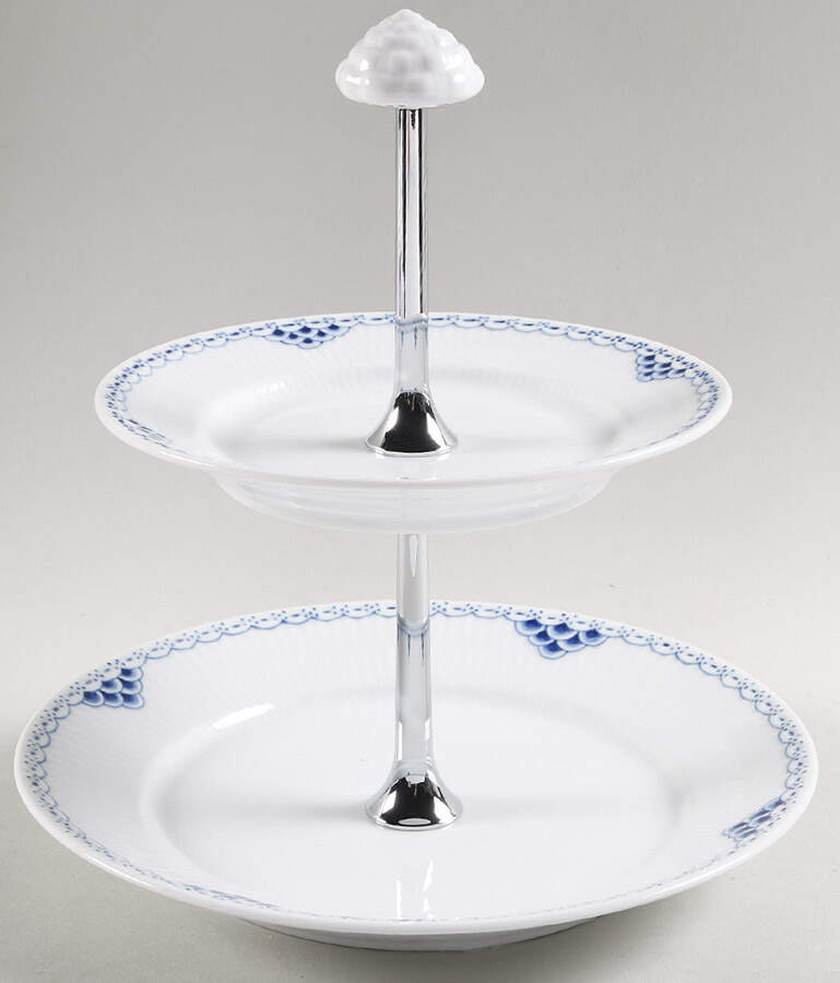 Princess Blue 2-Tier Serving Tray by Royal Copenhagen-1