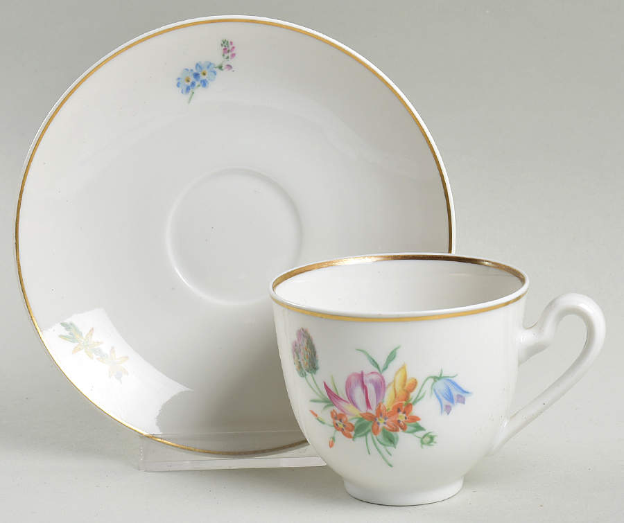 Primavera Flat Cup & Saucer Set by Royal Copenhagen-1