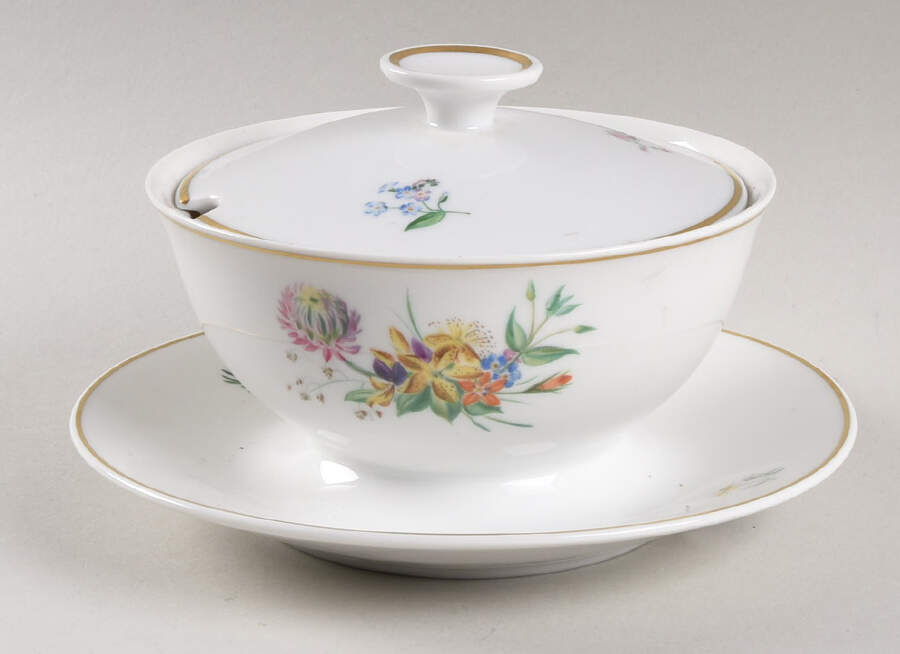 Primavera Sauce Boat & Lid by Royal Copenhagen-1