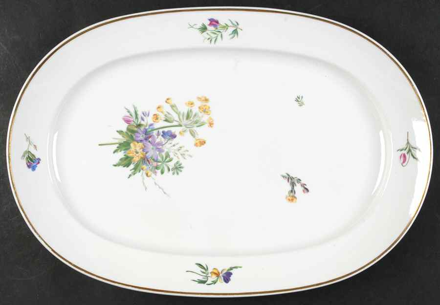 Primavera 14" Oval Serving Platter by Royal Copenhagen-1