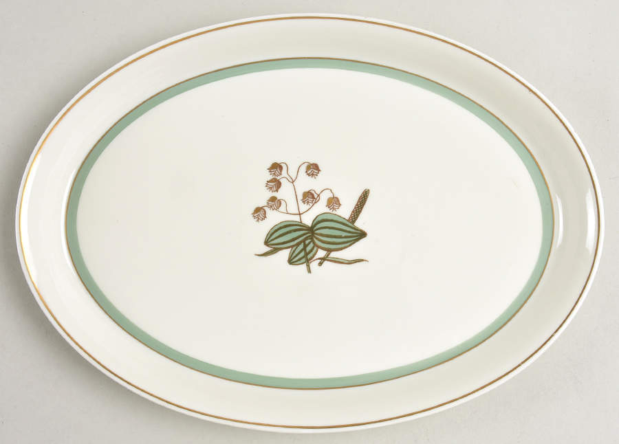 Quaking Grass 10" Oval Serving Platter by Royal Copenhagen-1