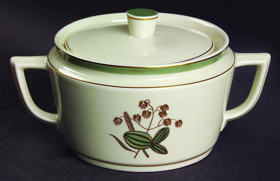 Quaking Grass Sugar Bowl & Lid by Royal Copenhagen-1