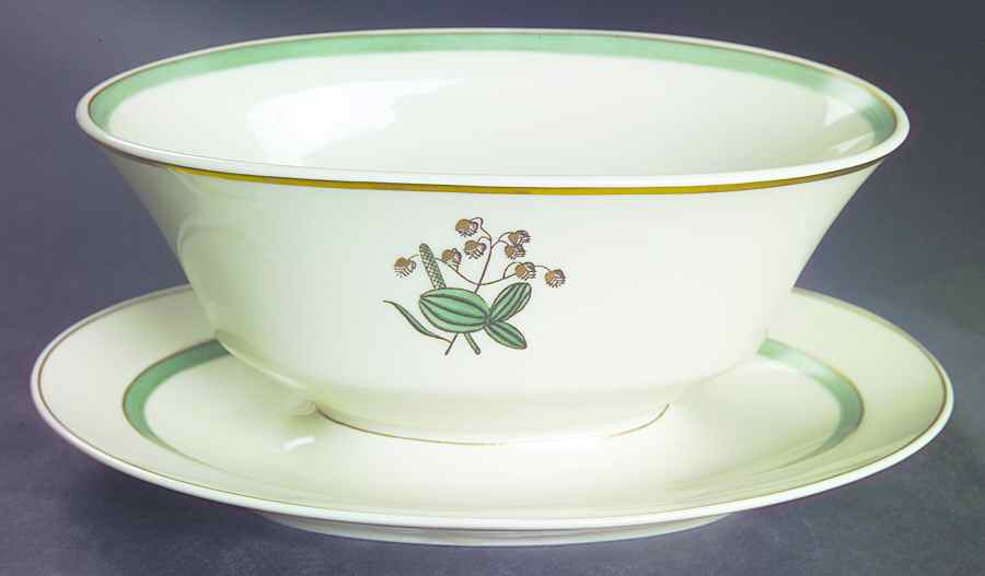 Quaking Grass Gravy Boat with Attached Underplate by Royal Copenhagen-1