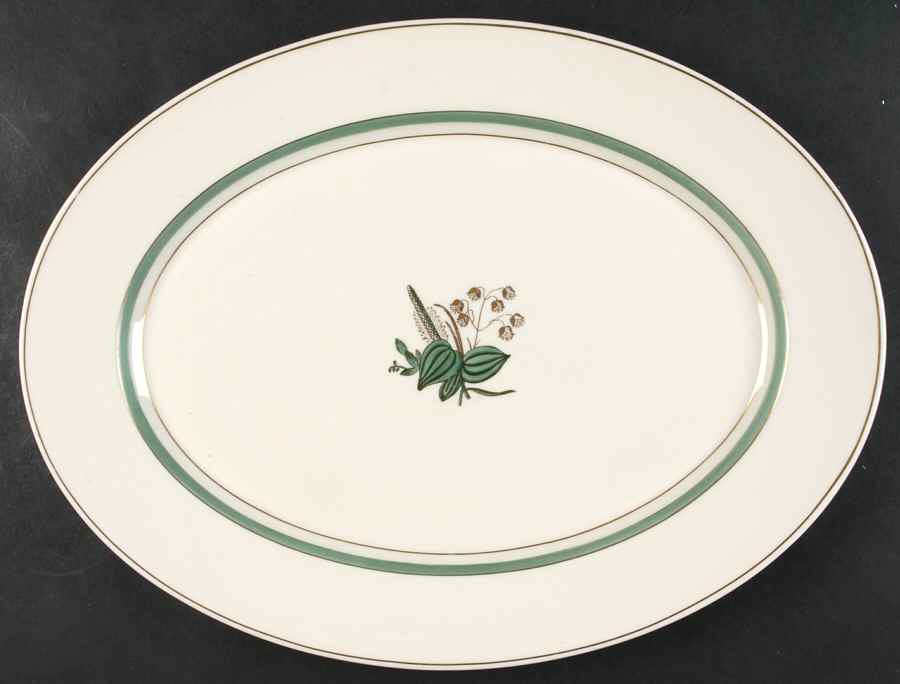 Quaking Grass 16" Oval Serving Platter by Royal Copenhagen-1