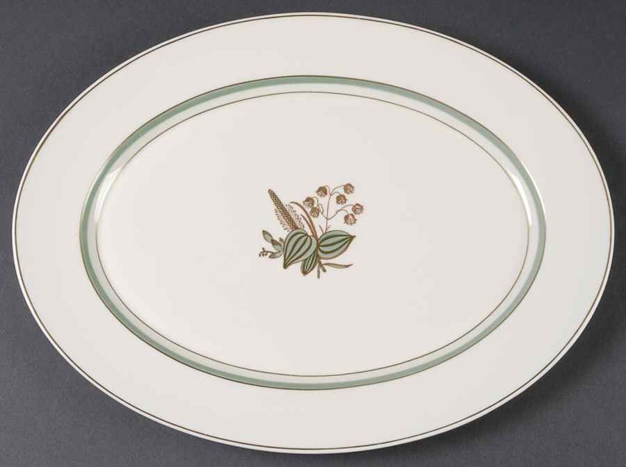 Quaking Grass 13" Oval Serving Platter by Royal Copenhagen-1