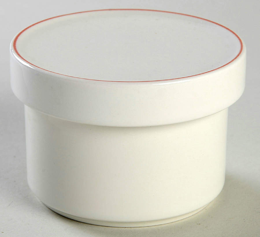 Red Line Sugar Bowl & Lid by Royal Copenhagen-1