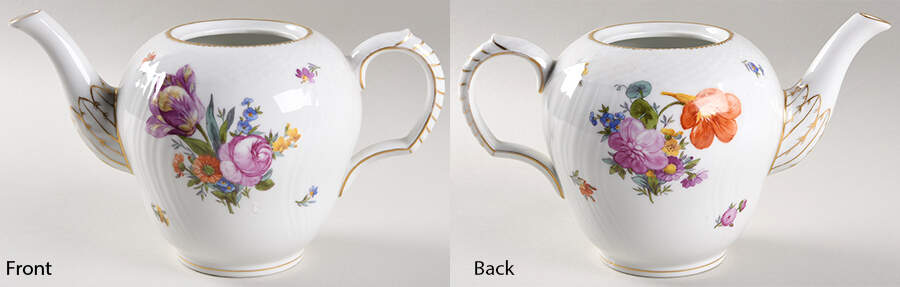 Saxon Flower (1221) Teapot No Lid by Royal Copenhagen-1