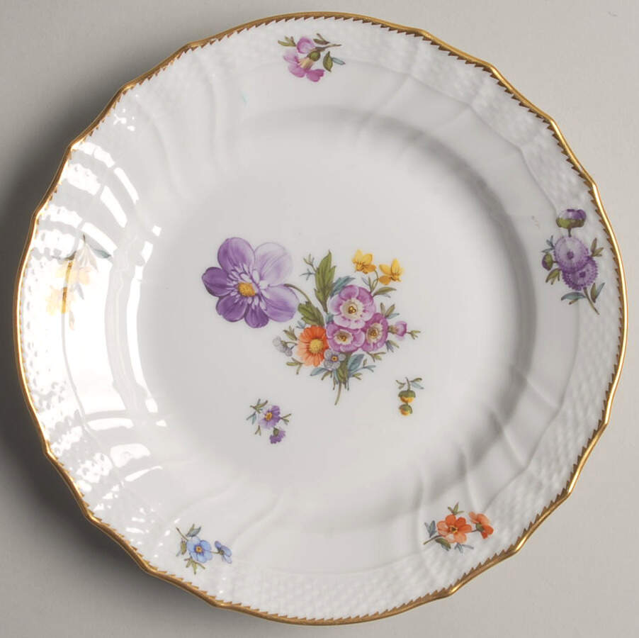 Saxon Flower (1221) Salad Plate by Royal Copenhagen-1
