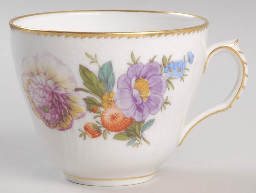 Saxon Flower (1221) Flat Cup by Royal Copenhagen-1