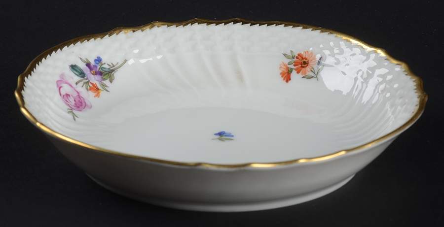Saxon Flower (1221) Saucer for Cream Soup Bowl & Lid by Royal Copenhagen-1