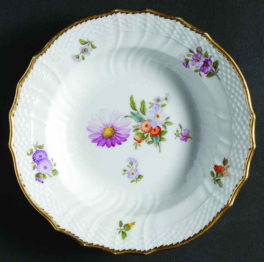 Saxon Flower (1221) Rim Fruit/Dessert (Sauce) Bowl by Royal Copenhagen-1