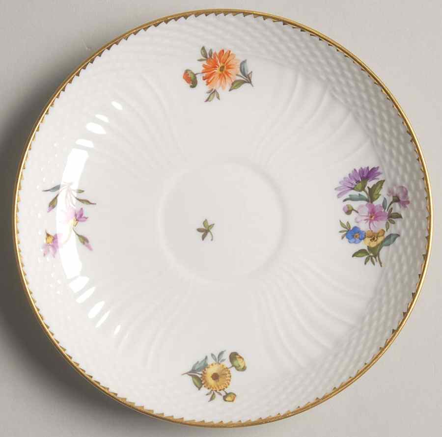 Saxon Flower (1221) Saucer for Flat Cup by Royal Copenhagen-1