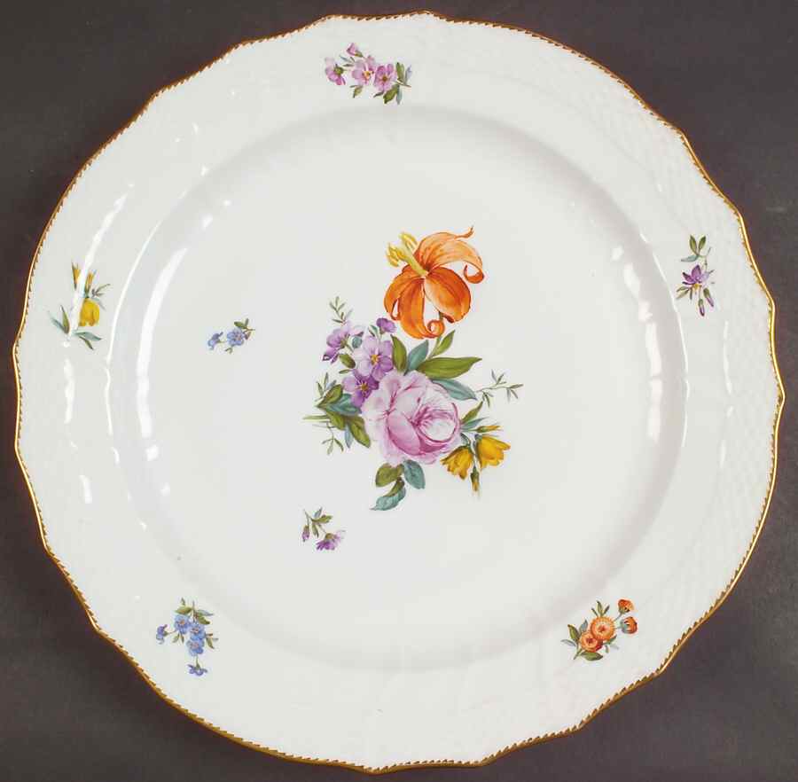 Saxon Flower (1221) 13" Chop Plate (Round Platter) by Royal Copenhagen-1