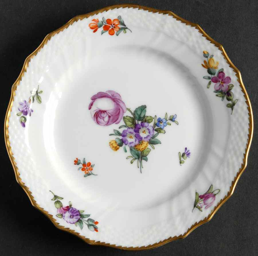Saxon Flower (1221) Bread & Butter Plate by Royal Copenhagen-1