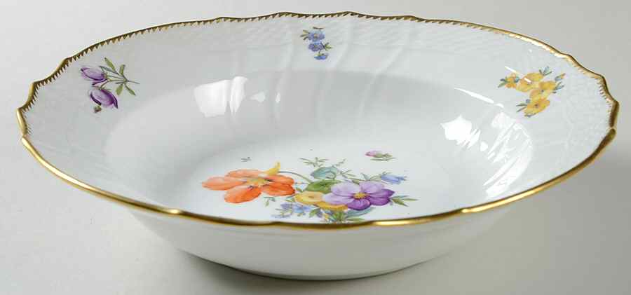 Saxon Flower (1221) Rim Soup Bowl by Royal Copenhagen-1