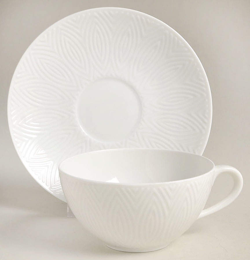 Salto Flat Cup & Saucer Set by Royal Copenhagen-1