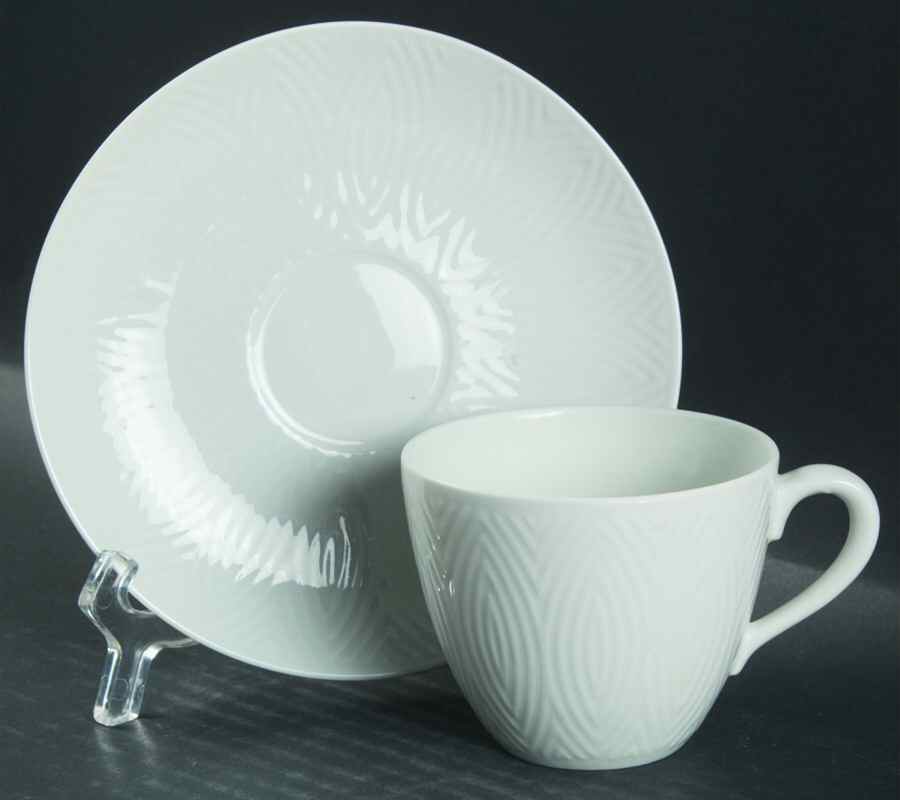 Salto Flat Cup & Saucer Set by Royal Copenhagen-1