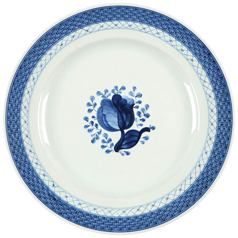 Tranquebar Blue (Rim, Wide Lattice Band) Dinner Plate by Royal Copenhagen-1