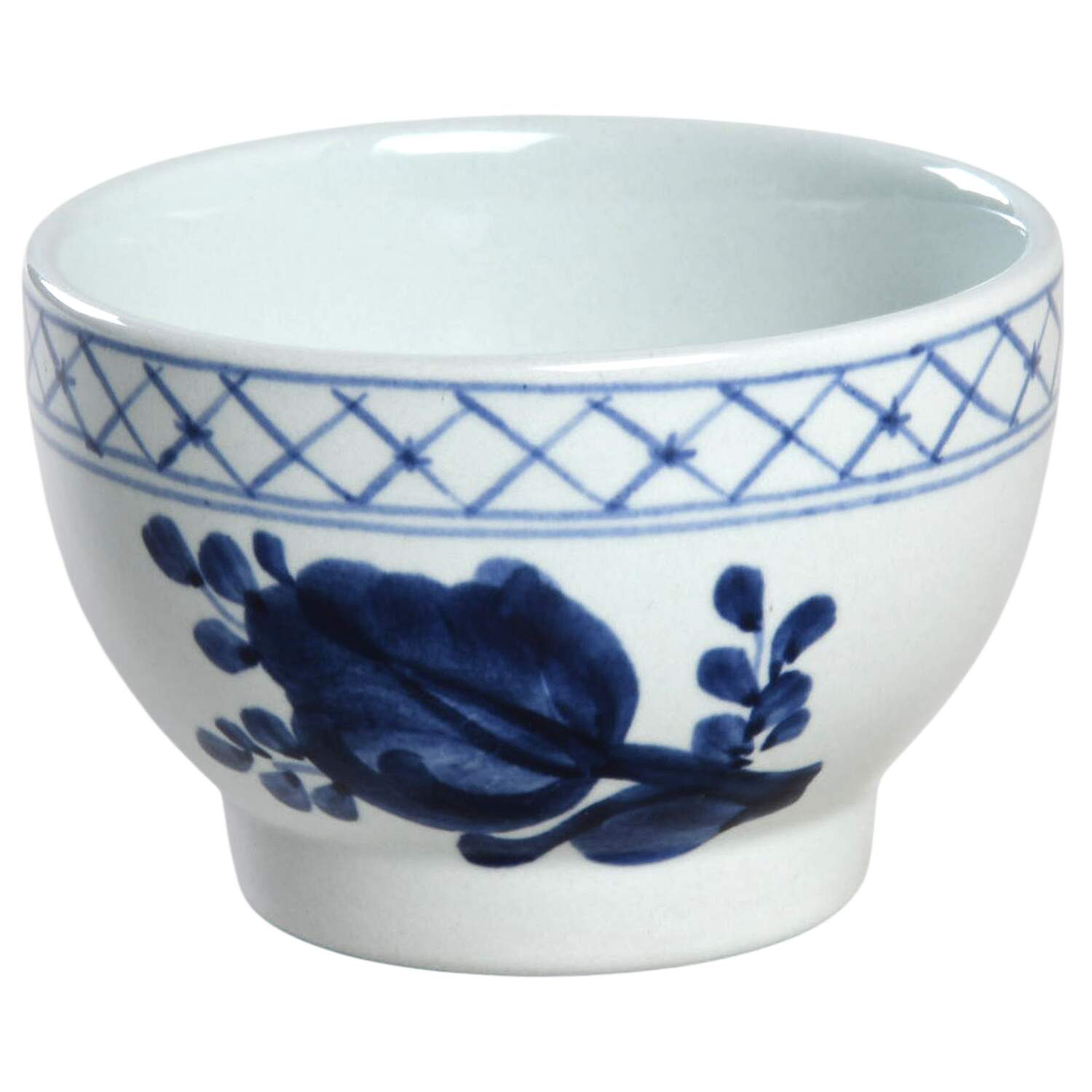 Tranquebar Blue (Rim, Wide Lattice Band) Sugar Bowl No Lid by Royal Copenhagen-1