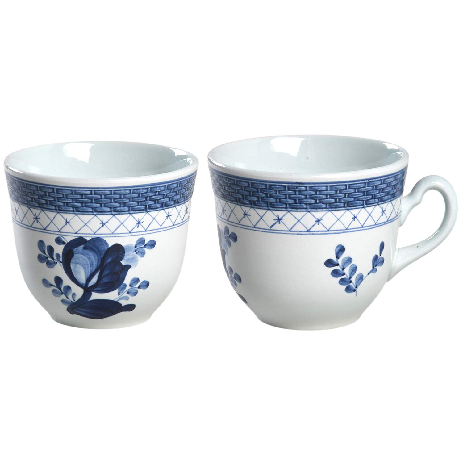 Tranquebar Blue (Rim, Wide Lattice Band) Oversized Cup by Royal Copenhagen-1