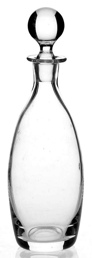 Tranquebar Blue (Rim, Wide Lattice Band) Glassware Cruet with Stopper by Royal Copenhagen-1