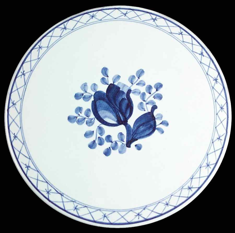 Tranquebar Blue (Rim, Wide Lattice Band) Trivet by Royal Copenhagen-1