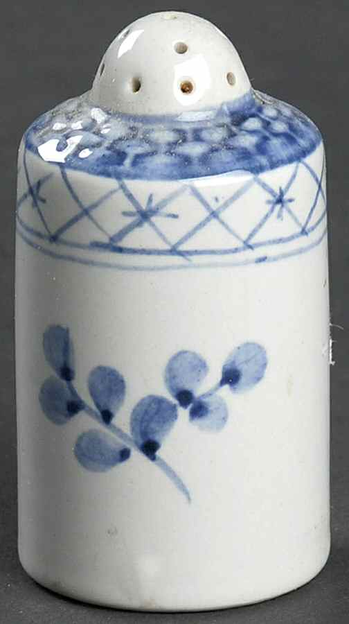 Tranquebar Blue (Rim, Wide Lattice Band) Individual Salt Shaker by Royal Copenhagen-1