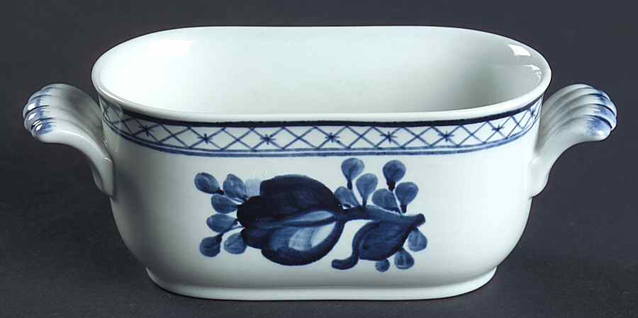 Tranquebar Blue (Rim, Wide Lattice Band) Porcelain Cruet Holder by Royal Copenhagen-1