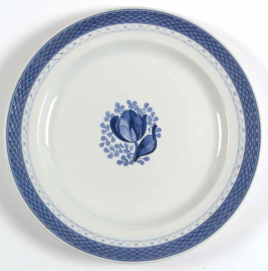 Tranquebar Blue (Rim, Wide Lattice Band) 13" Chop Plate (Round Platter) by Royal Copenhagen-1