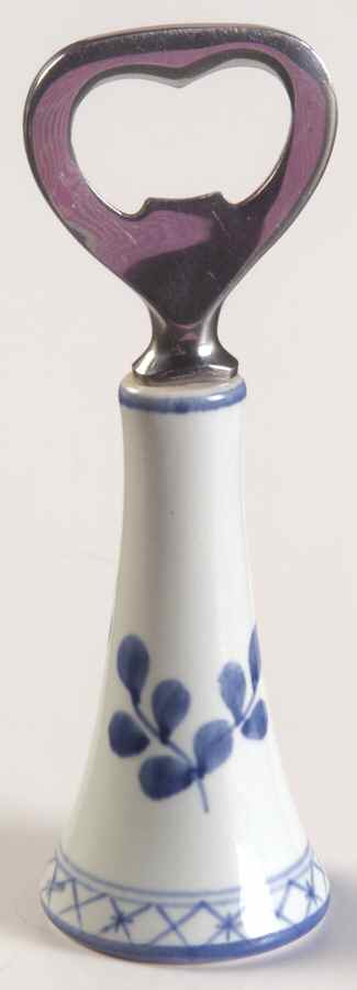 Tranquebar Blue (Rim, Wide Lattice Band) Bottle Opener by Royal Copenhagen-1