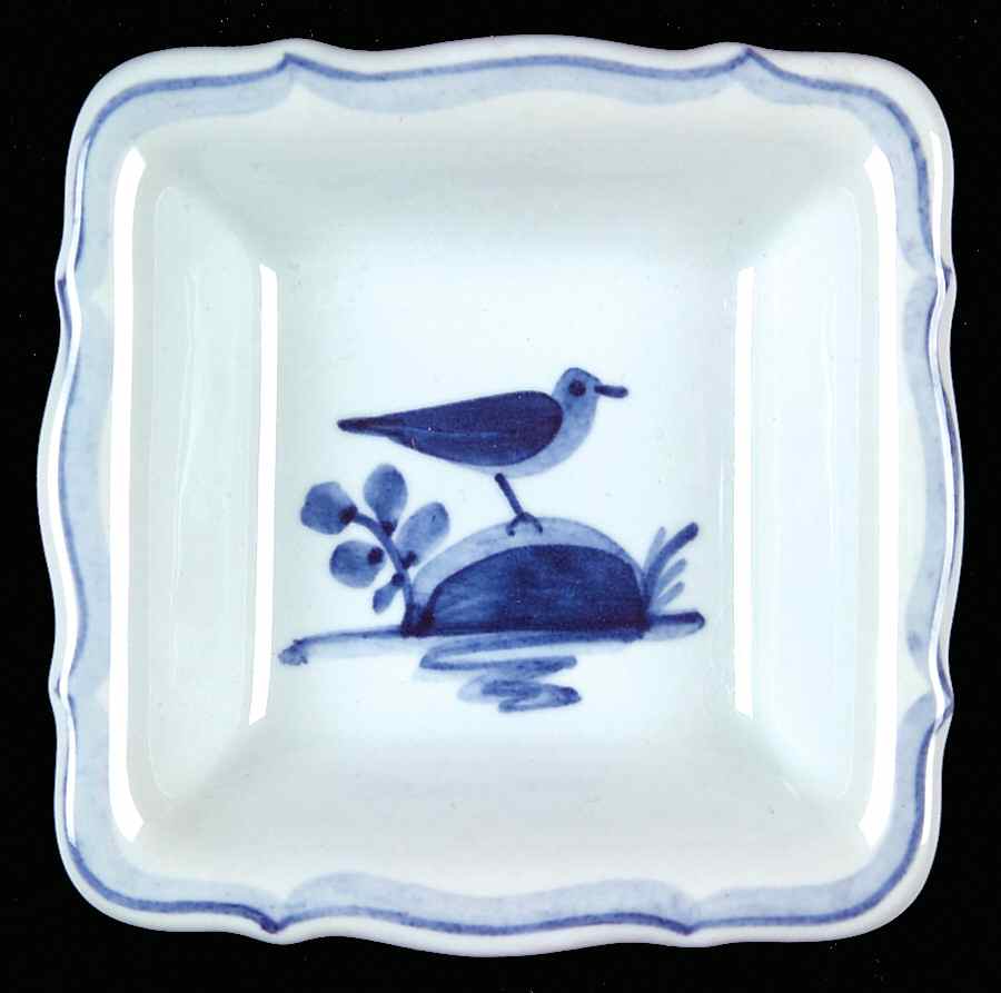 Tranquebar Blue (Rim, Wide Lattice Band) 3" Ashtray by Royal Copenhagen-1