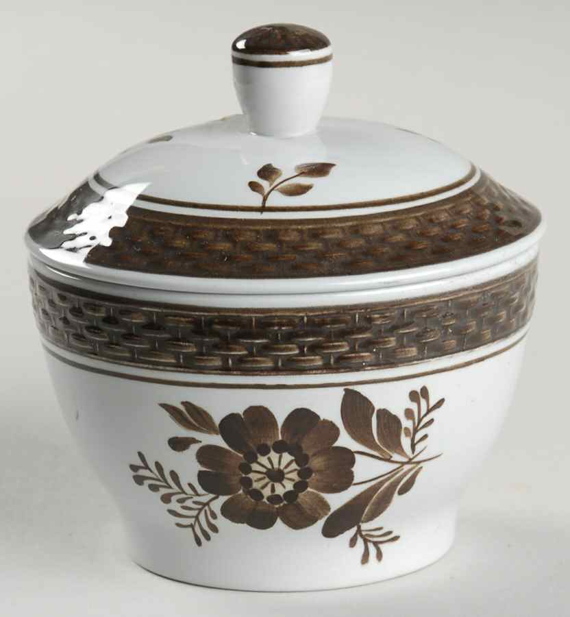 Tranquebar Brown Sugar Bowl & Lid by Royal Copenhagen-1