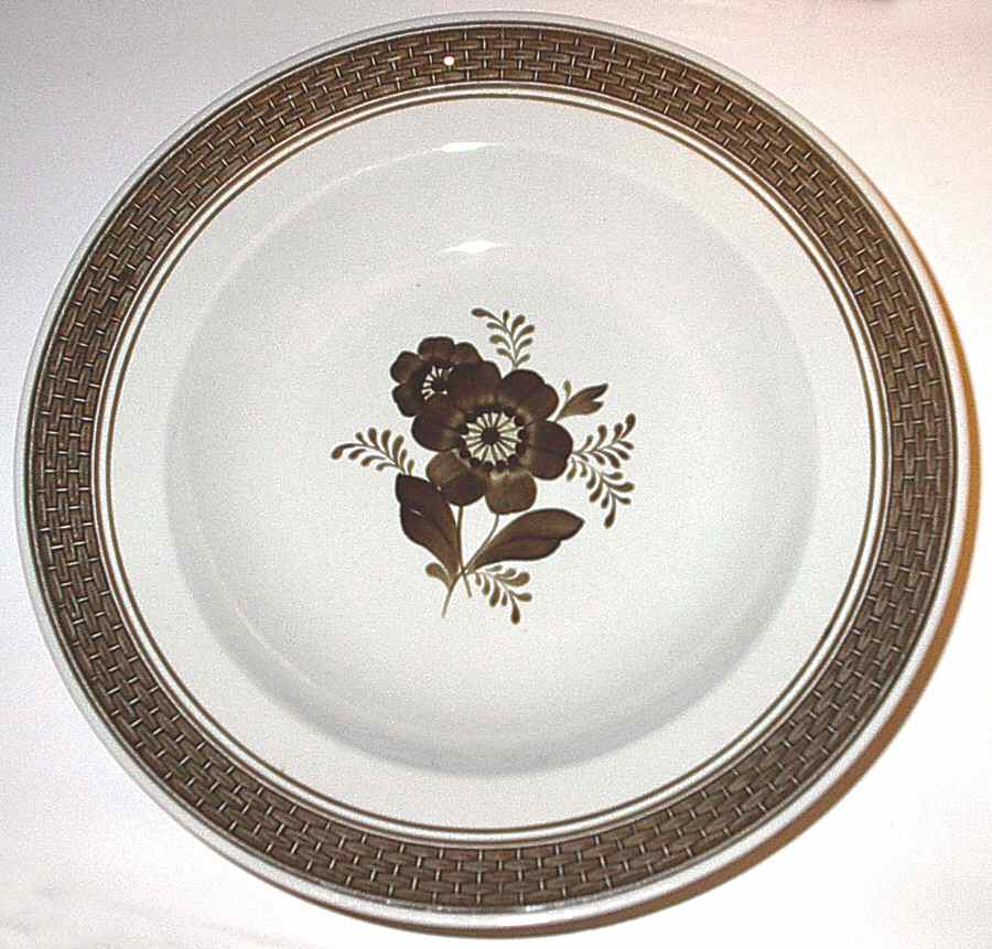 Tranquebar Brown Rim Soup Bowl by Royal Copenhagen-1