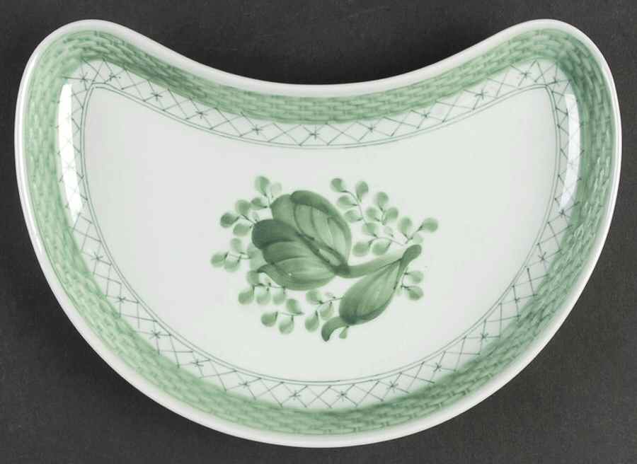 Tranquebar Green Crescent Salad Plate by Royal Copenhagen-1