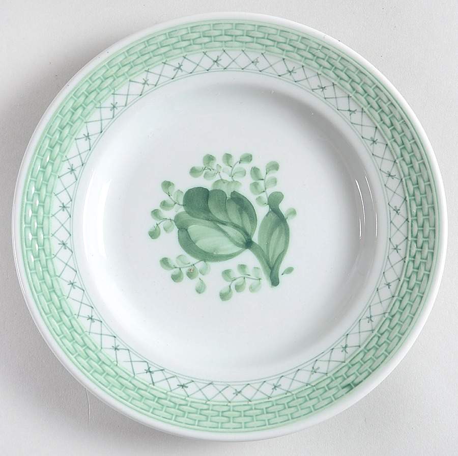 Tranquebar Green Bread & Butter Plate by Royal Copenhagen-1