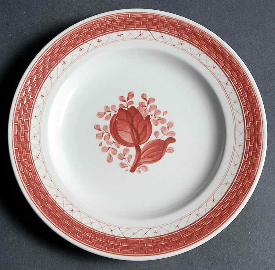 Tranquebar Red Salad Plate by Royal Copenhagen-1