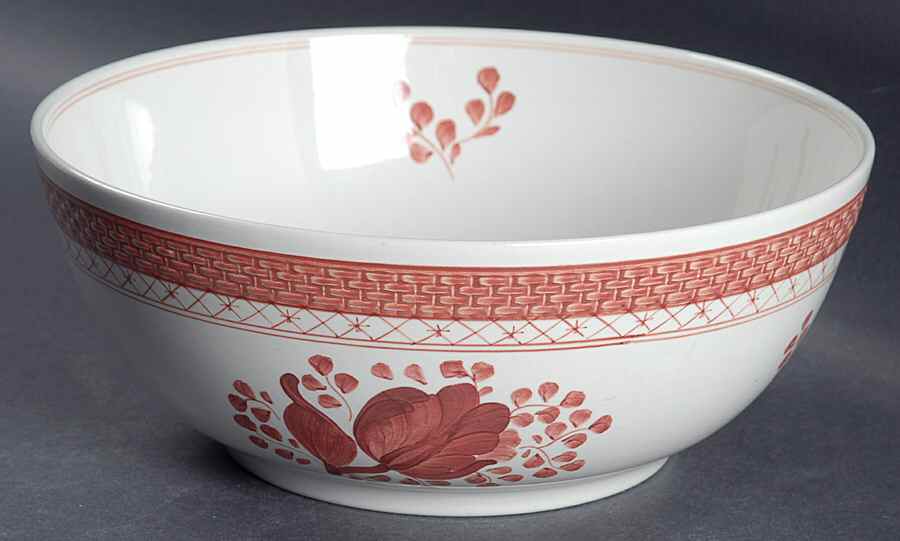 Tranquebar Red 8" Round Vegetable Bowl by Royal Copenhagen-1