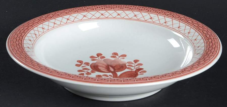 Tranquebar Red Rim Cereal Bowl by Royal Copenhagen-1